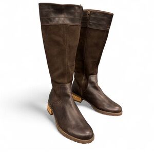 Timberland Knee High Brown Leather Boots Womens